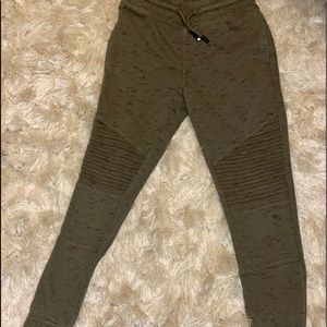 Size 6 or Small boys army green moto joggers
